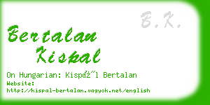 bertalan kispal business card